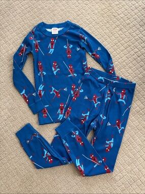 Hanna Andersson Blue Spider Man Kids Pajama Set